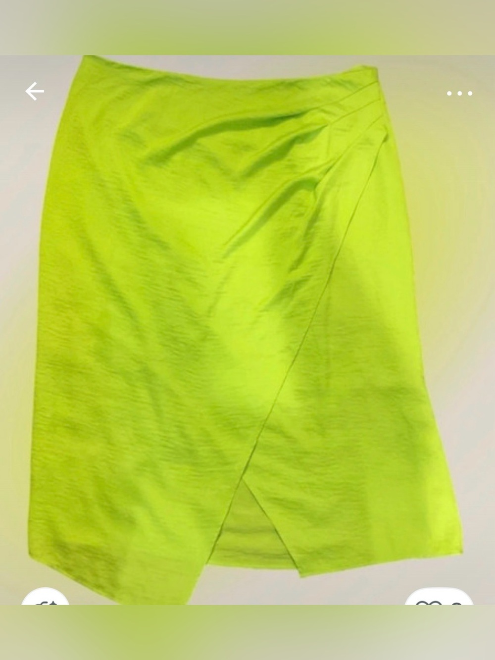 Women's Neon Lime Wrap Skirt